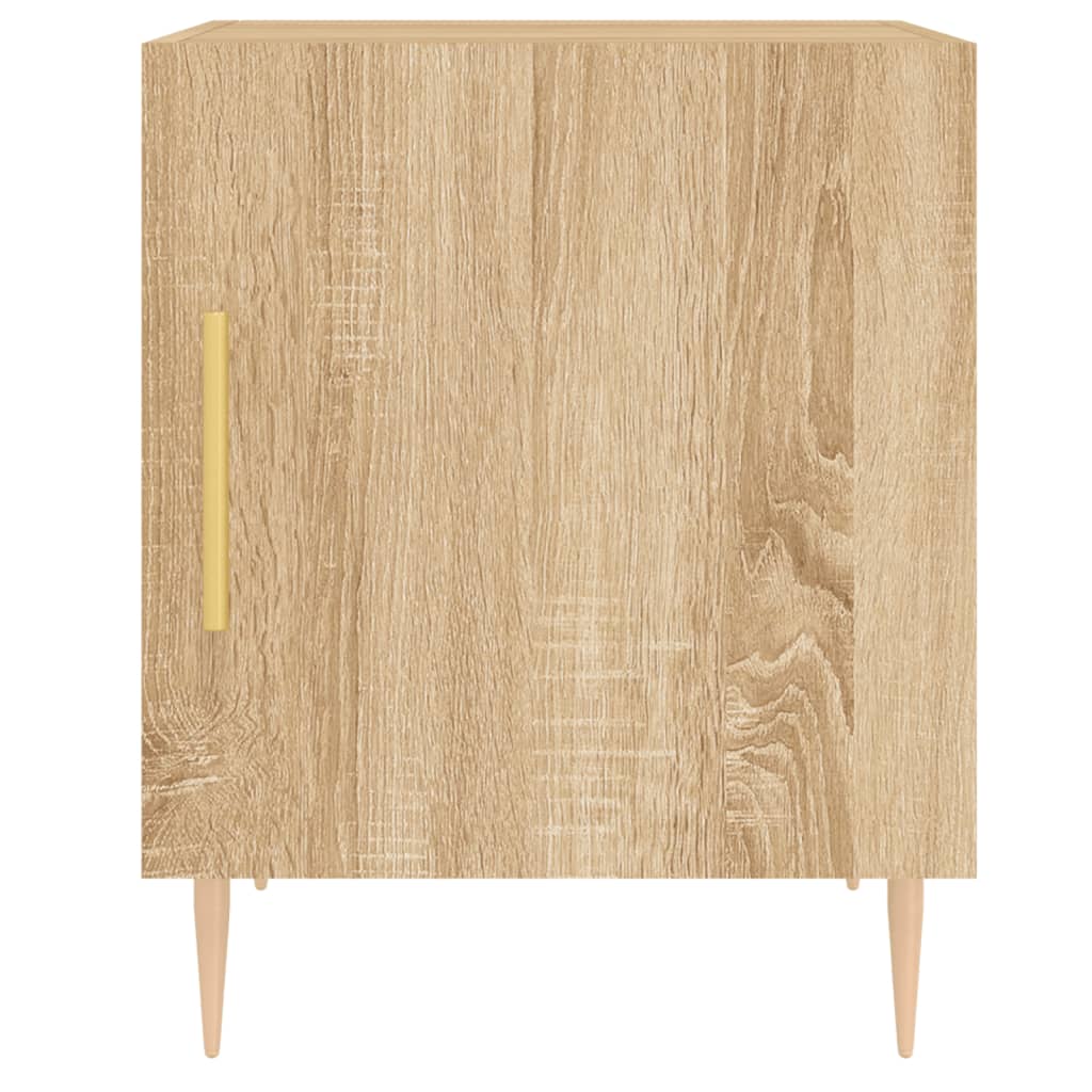Nachtkastjes 40X40X50 Cm Bewerkt Hout Kleurig 2 Sonoma eiken