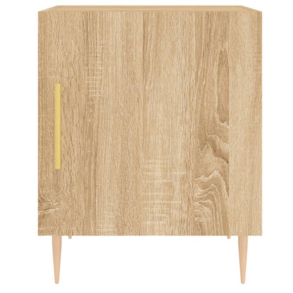 Nachtkastjes 40X40X50 Cm Bewerkt Hout Kleurig 2 Sonoma eiken