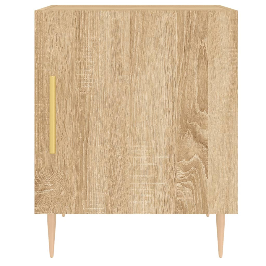 Nachtkastjes 40X40X50 Cm Bewerkt Hout Kleurig 2 Sonoma eiken