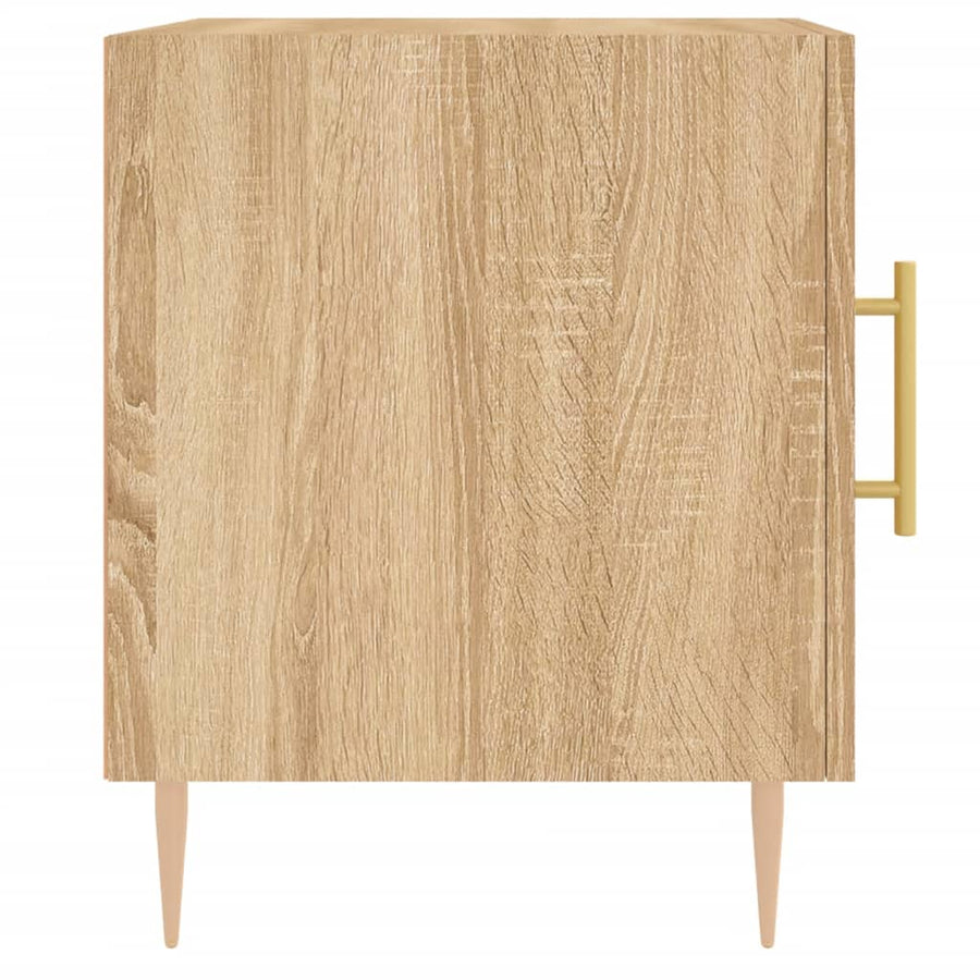 Nachtkastjes 40X40X50 Cm Bewerkt Hout Kleurig 2 Sonoma eiken