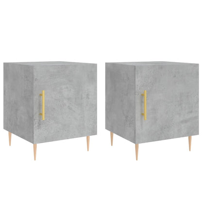 Nachtkastjes 40X40X50 Cm Bewerkt Hout 2 Betongrijs