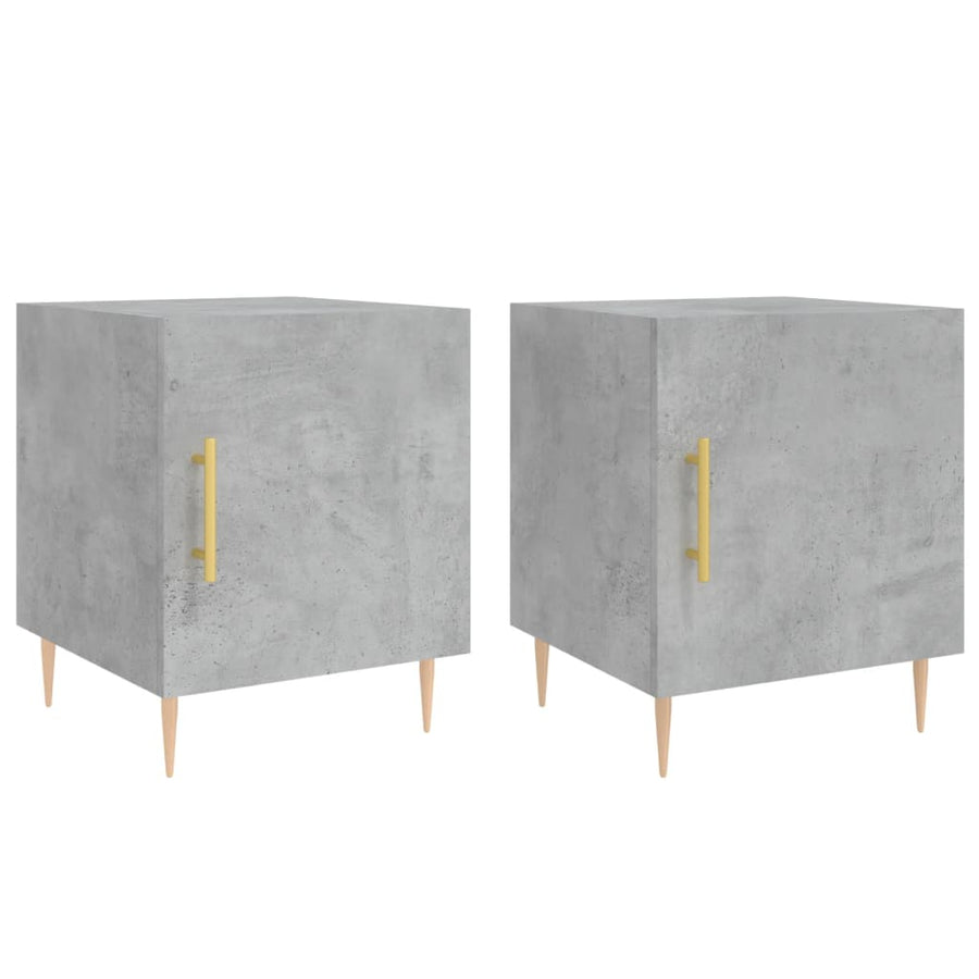 Nachtkastjes 40X40X50 Cm Bewerkt Hout 2 Betongrijs