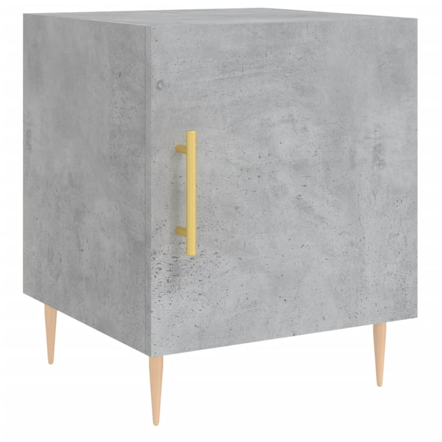 Nachtkastjes 40X40X50 Cm Bewerkt Hout 2 Betongrijs