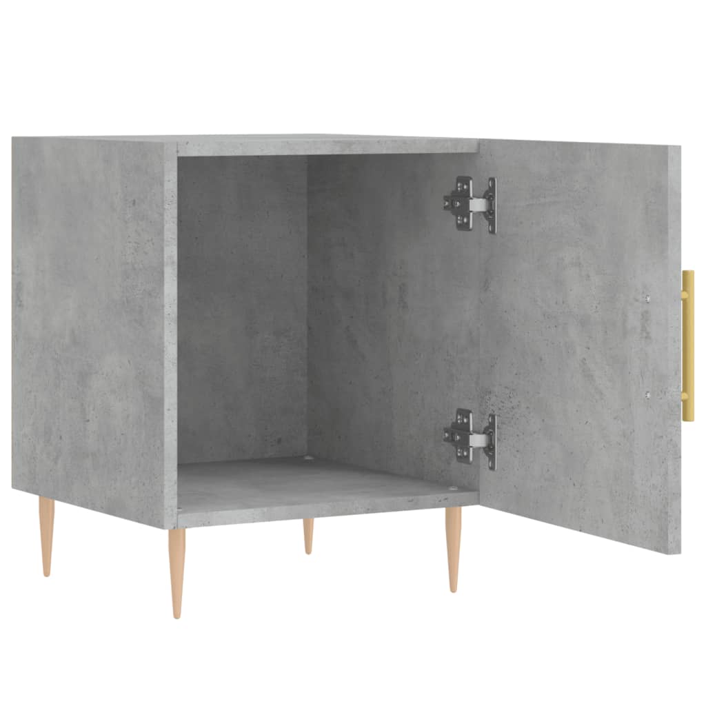 Nachtkastjes 40X40X50 Cm Bewerkt Hout 2 Betongrijs