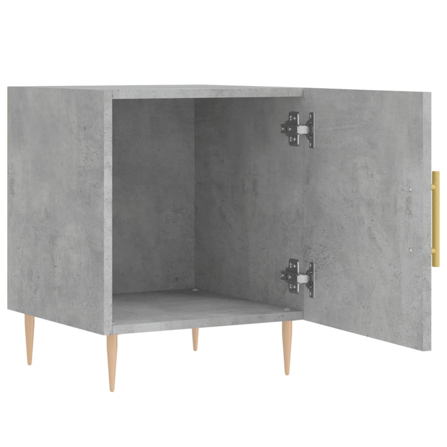 Nachtkastjes 40X40X50 Cm Bewerkt Hout 2 Betongrijs
