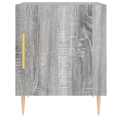Nachtkastje 40X40X50 Cm Bewerkt Hout Eikenkleurig 1 Grijs sonoma