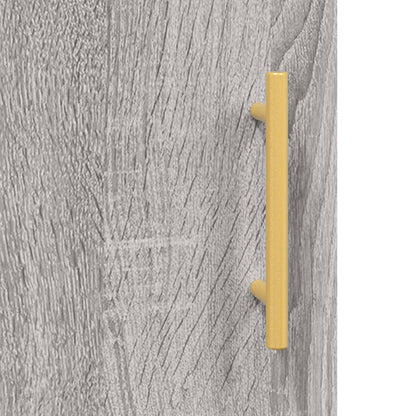 Nachtkastje 40X40X50 Cm Bewerkt Hout Eikenkleurig 1 Grijs sonoma