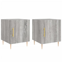 Nachtkastjes 40X40X50 Cm Bewerkt Hout Eiken 2 Grijs sonoma