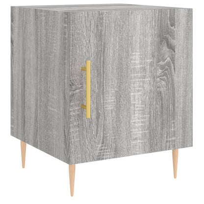 Nachtkastjes 40X40X50 Cm Bewerkt Hout Eiken 2 Grijs sonoma