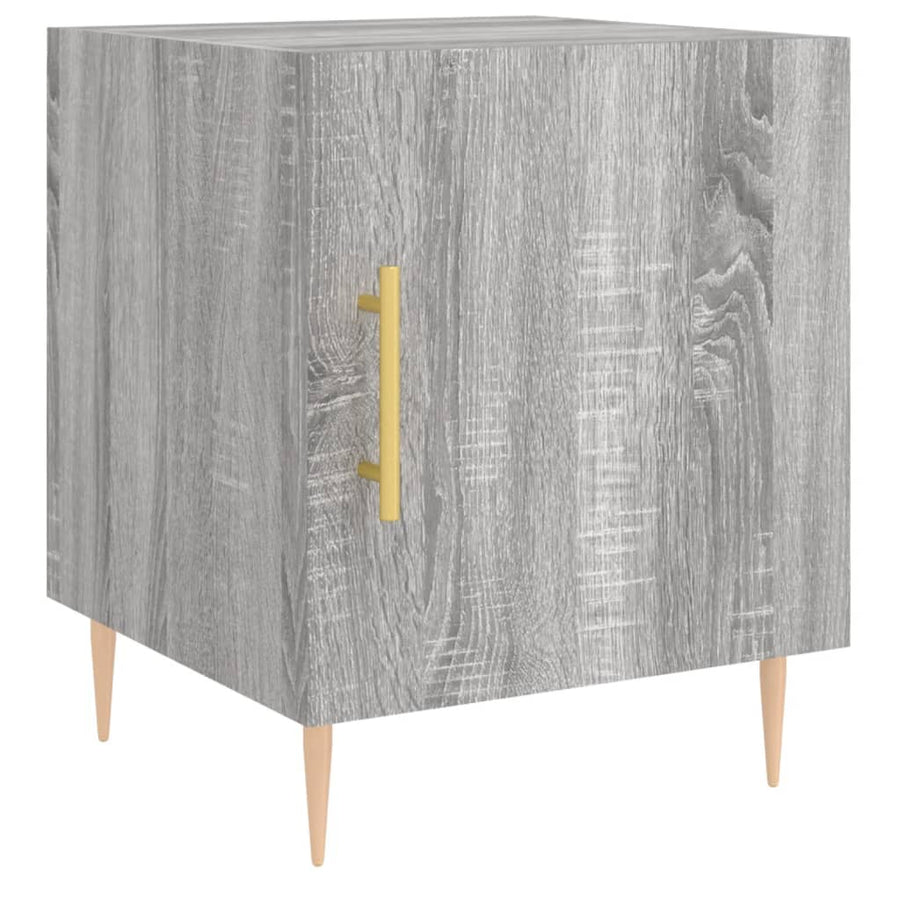 Nachtkastjes 40X40X50 Cm Bewerkt Hout Eiken 2 Grijs sonoma