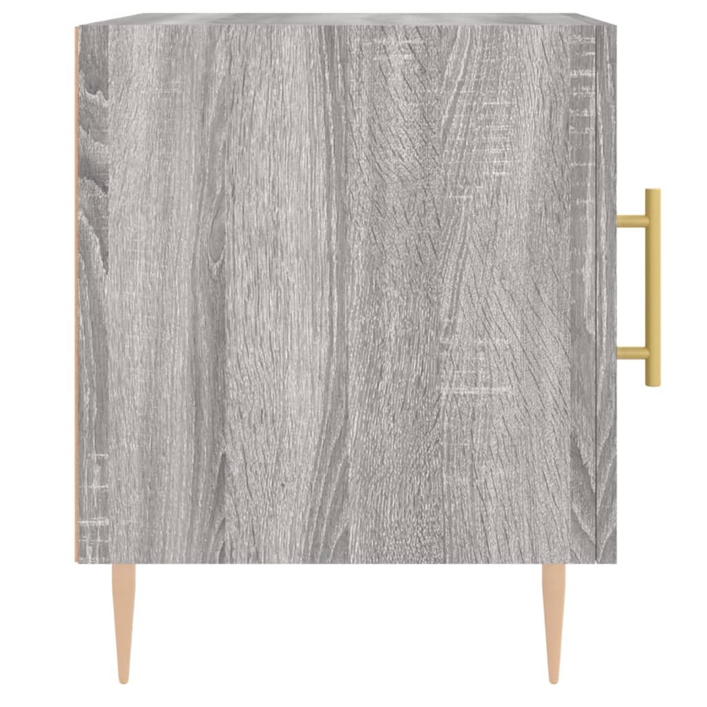 Nachtkastjes 40X40X50 Cm Bewerkt Hout Eiken 2 Grijs sonoma