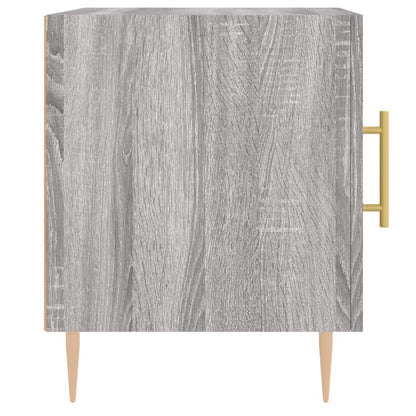 Nachtkastjes 40X40X50 Cm Bewerkt Hout Eiken 2 Grijs sonoma