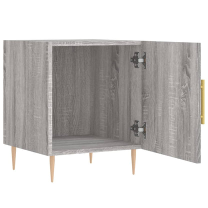 Nachtkastjes 40X40X50 Cm Bewerkt Hout Eiken 2 Grijs sonoma