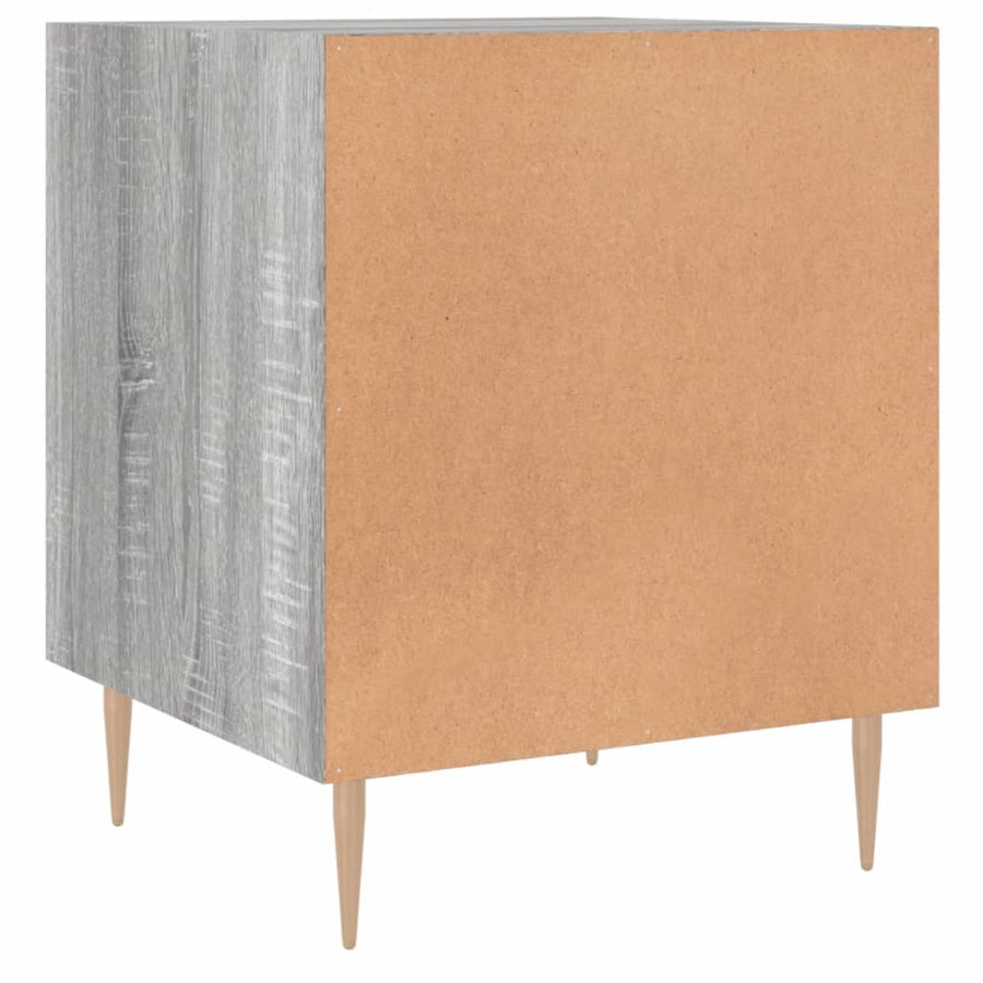 Nachtkastjes 40X40X50 Cm Bewerkt Hout Eiken 2 Grijs sonoma