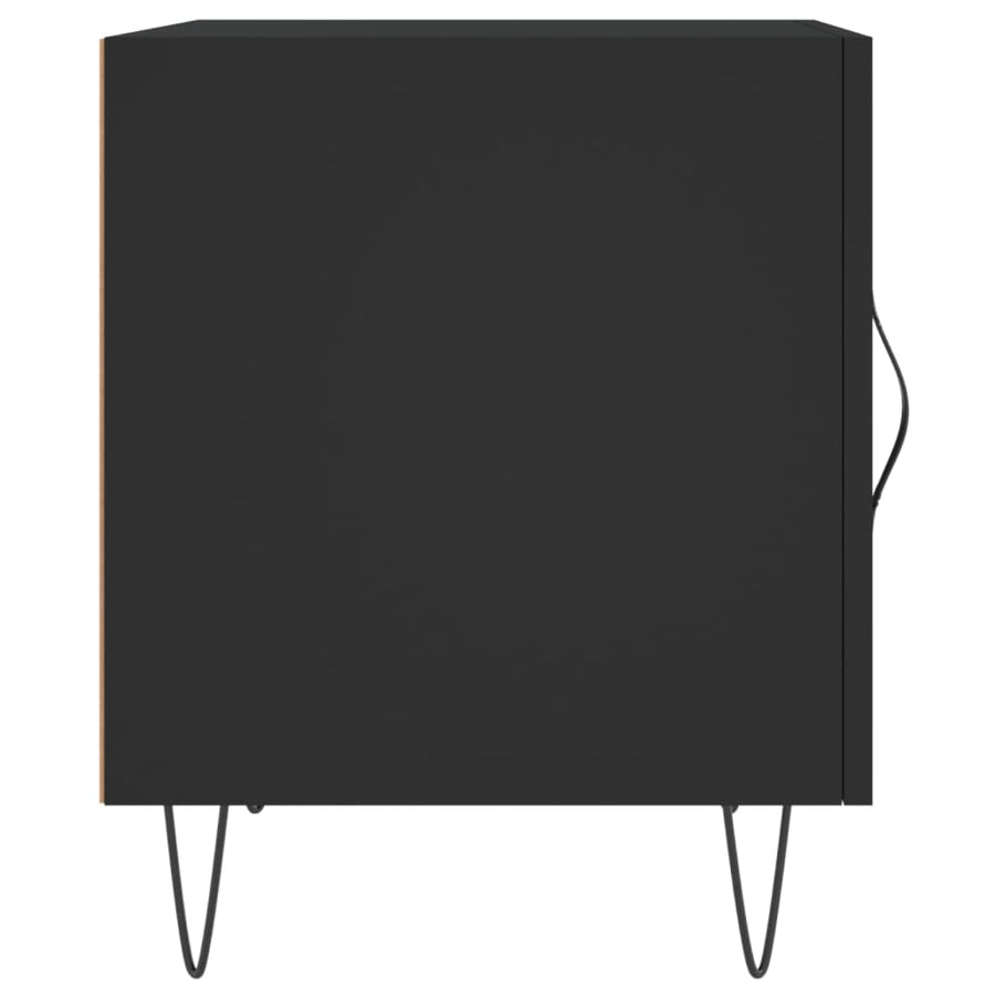 Nachtkastjes 2 st 40x40x50 cm bewerkt hout zwart 2 Zwart