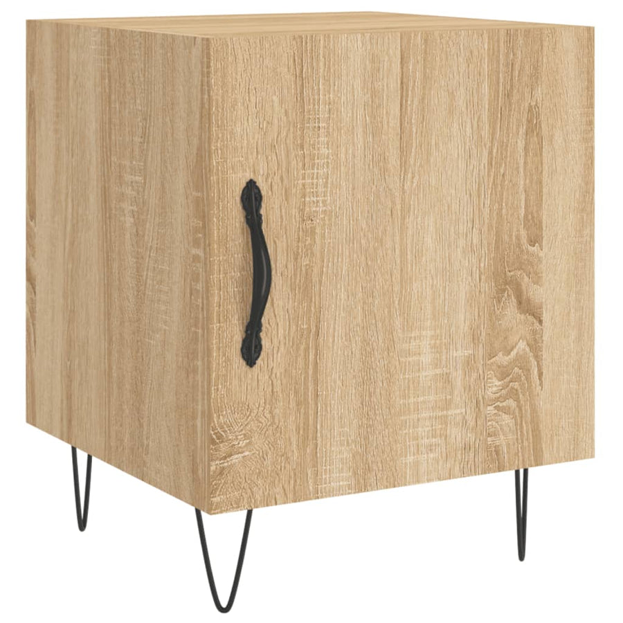 Nachtkastje 40X40X50 Cm Bewerkt Hout Kleurig 1 Sonoma eiken