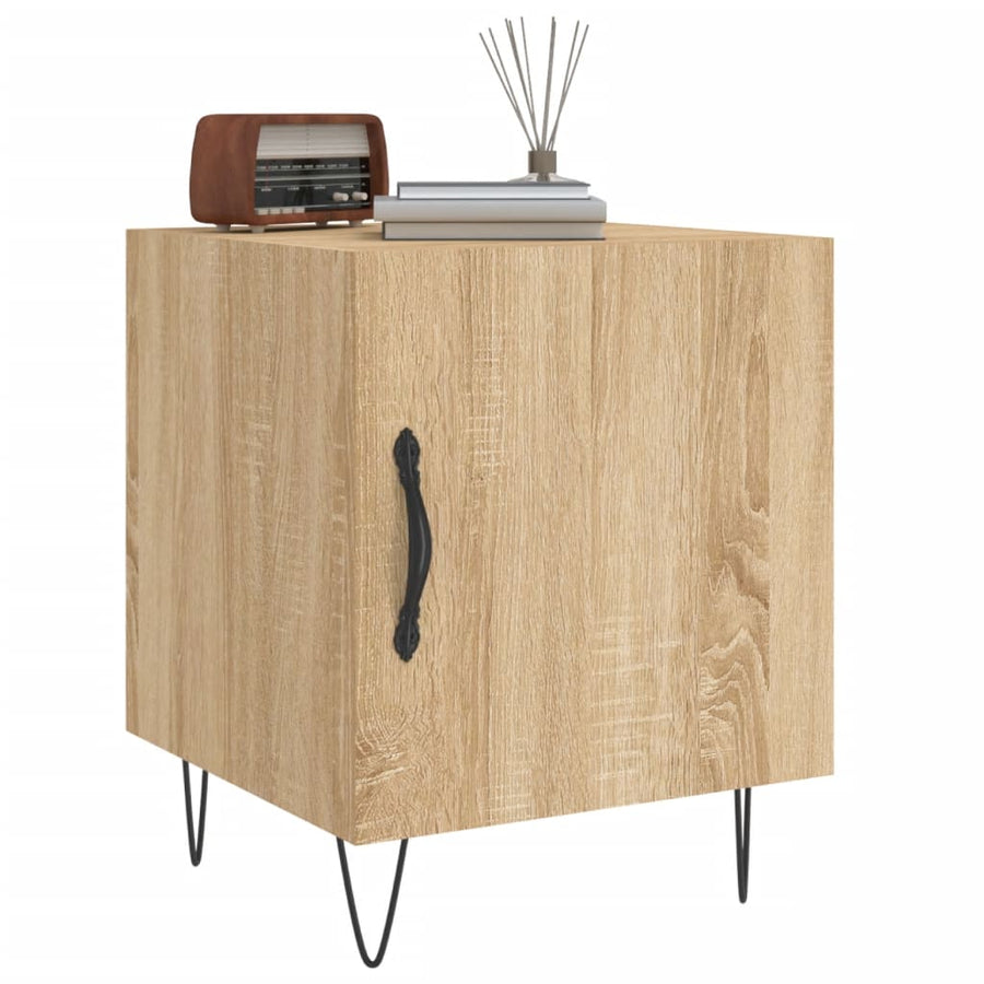Nachtkastje 40X40X50 Cm Bewerkt Hout Kleurig 1 Sonoma eiken