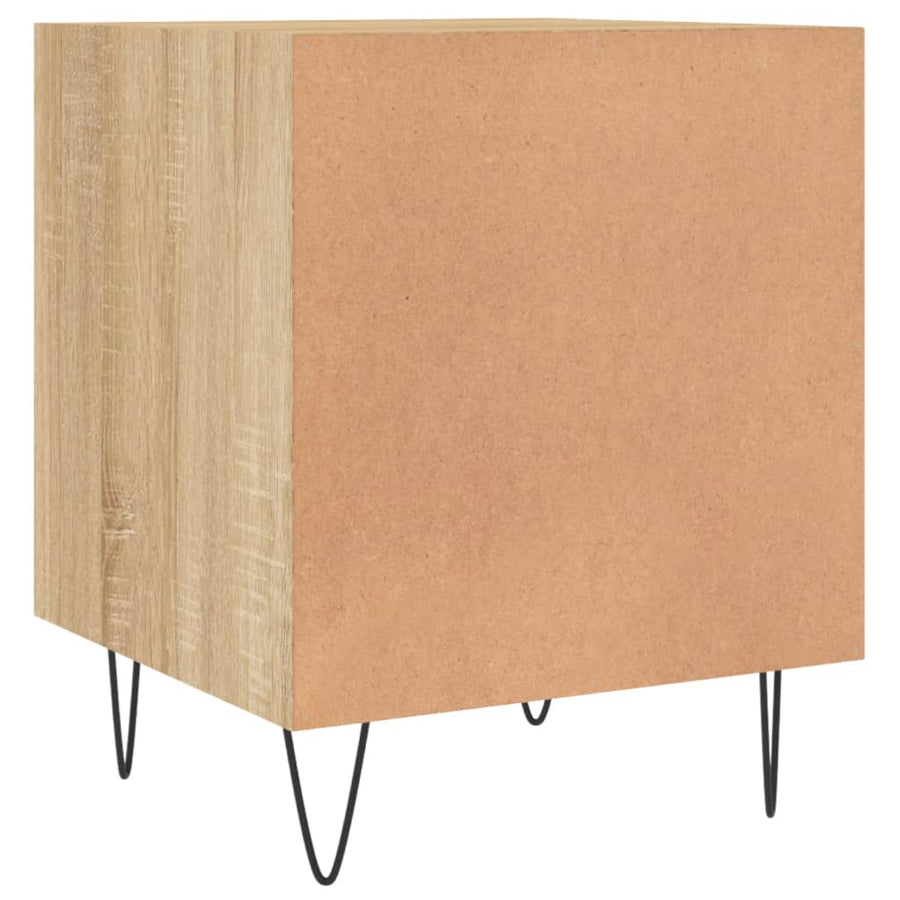 Nachtkastje 40X40X50 Cm Bewerkt Hout Kleurig 1 Sonoma eiken