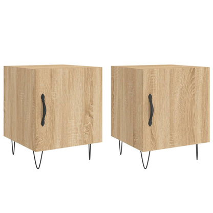 Nachtkastjes 40X40X50 Cm Bewerkt Hout Kleurig 2 Sonoma eiken