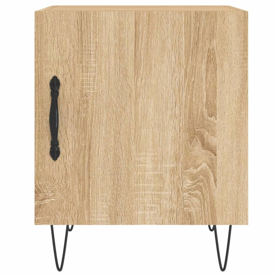 Nachtkastjes 40X40X50 Cm Bewerkt Hout Kleurig 2 Sonoma eiken