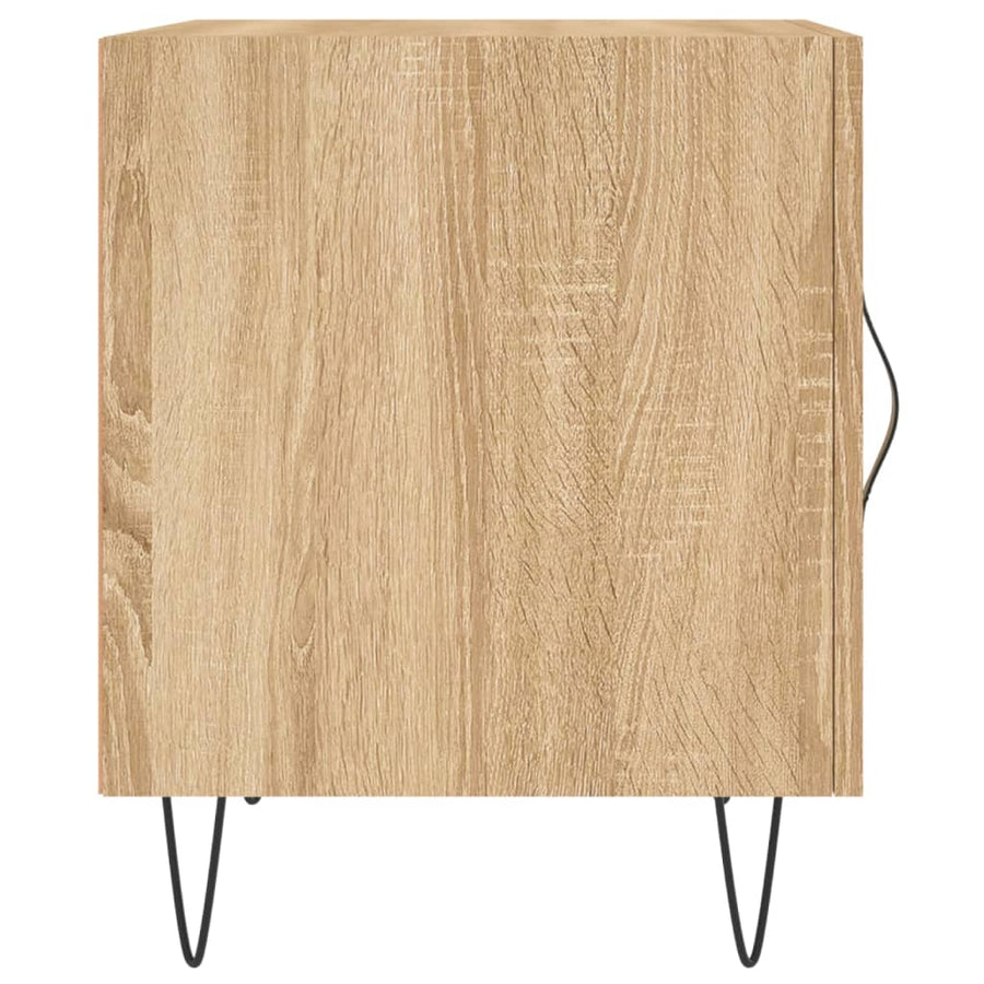 Nachtkastjes 40X40X50 Cm Bewerkt Hout Kleurig 2 Sonoma eiken