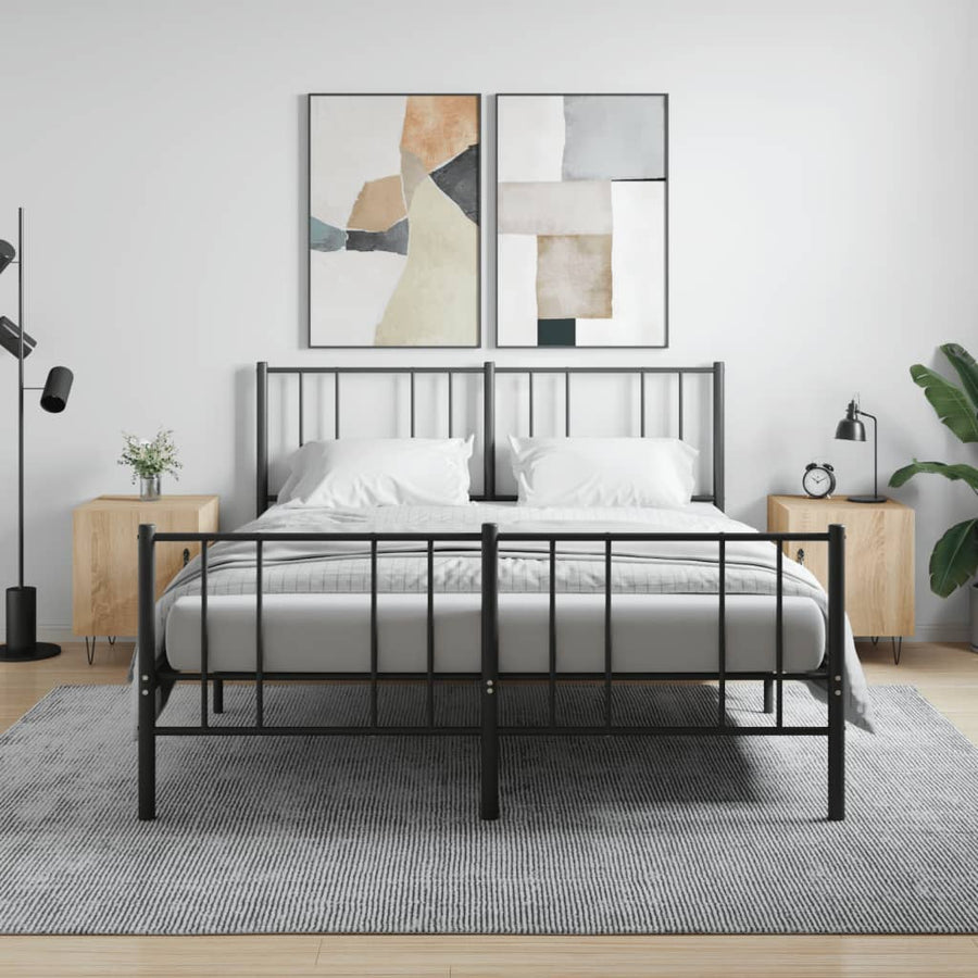 Nachtkastjes 40X40X50 Cm Bewerkt Hout Kleurig 2 Sonoma eiken
