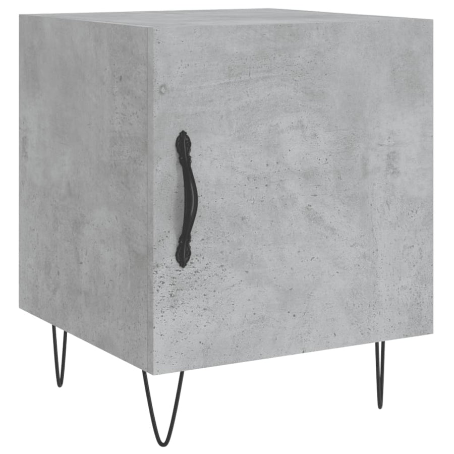 Nachtkastjes 40X40X50 Cm Bewerkt Hout 2 Betongrijs