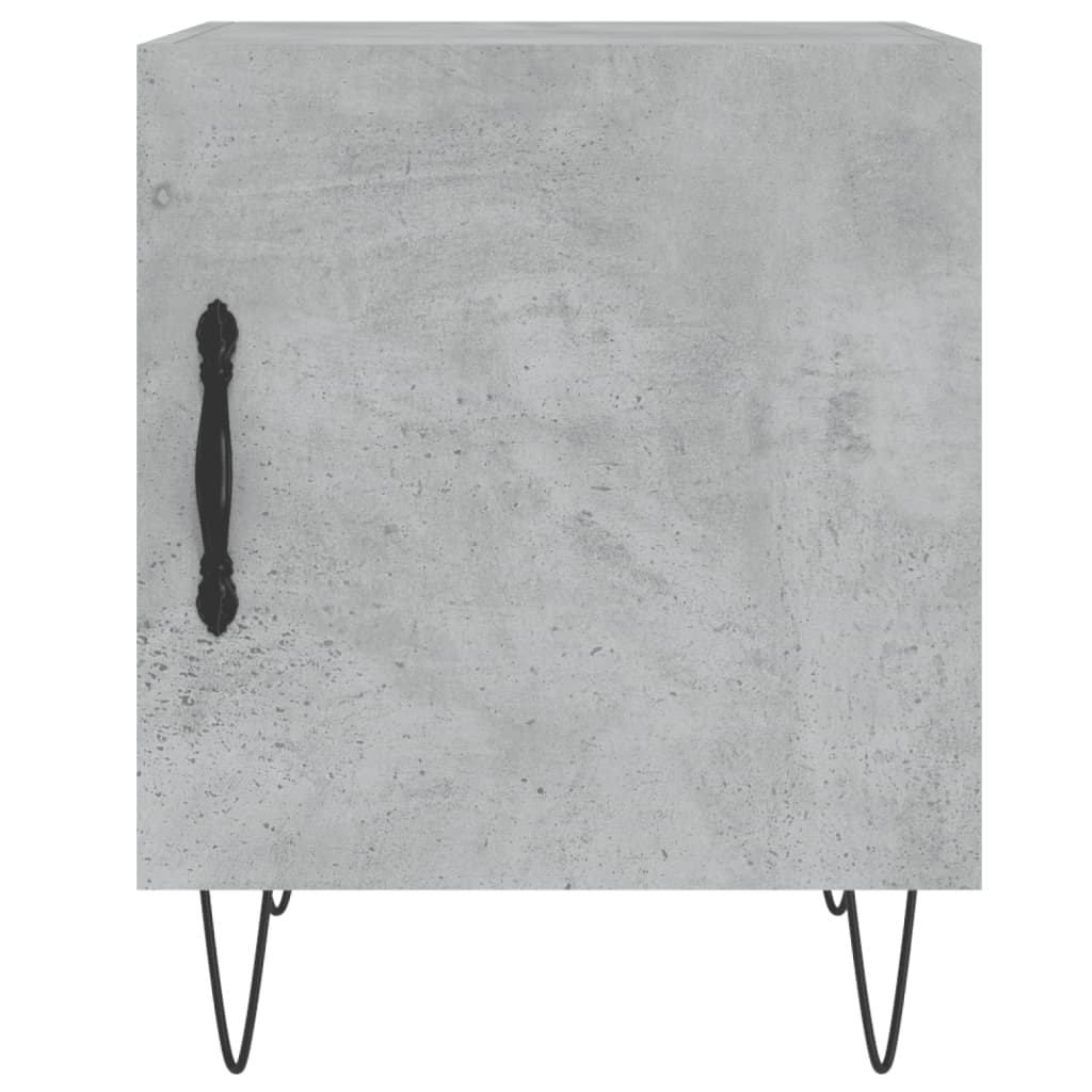 Nachtkastjes 40X40X50 Cm Bewerkt Hout 2 Betongrijs