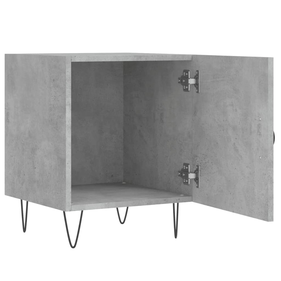 Nachtkastjes 40X40X50 Cm Bewerkt Hout 2 Betongrijs
