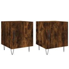 Nachtkastjes 40X40X50 Cm Bewerkt Hout Kleurig 2 Gerookt eiken