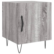 Nachtkastje 40X40X50 Cm Bewerkt Hout Eikenkleurig 1 Grijs sonoma
