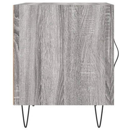 Nachtkastje 40X40X50 Cm Bewerkt Hout Eikenkleurig 1 Grijs sonoma