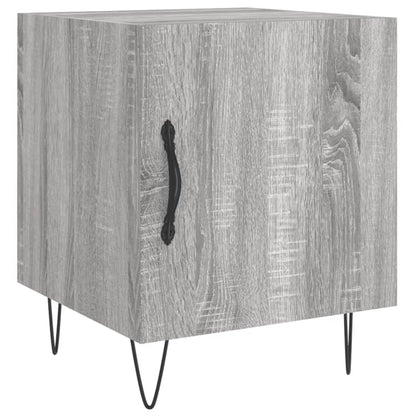 Nachtkastjes 40X40X50 Cm Bewerkt Hout Eiken 2 Grijs sonoma