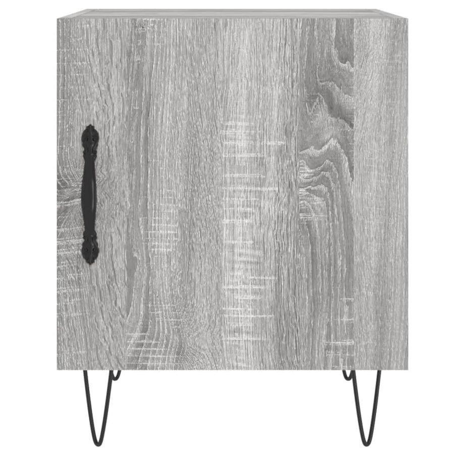 Nachtkastjes 40X40X50 Cm Bewerkt Hout Eiken 2 Grijs sonoma