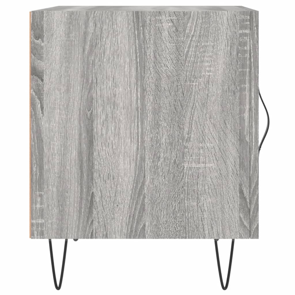 Nachtkastjes 40X40X50 Cm Bewerkt Hout Eiken 2 Grijs sonoma