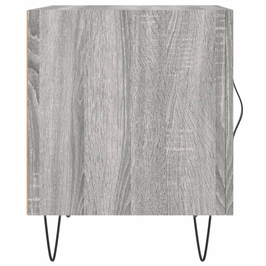 Nachtkastjes 40X40X50 Cm Bewerkt Hout Eiken 2 Grijs sonoma