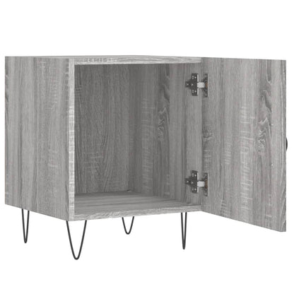 Nachtkastjes 40X40X50 Cm Bewerkt Hout Eiken 2 Grijs sonoma