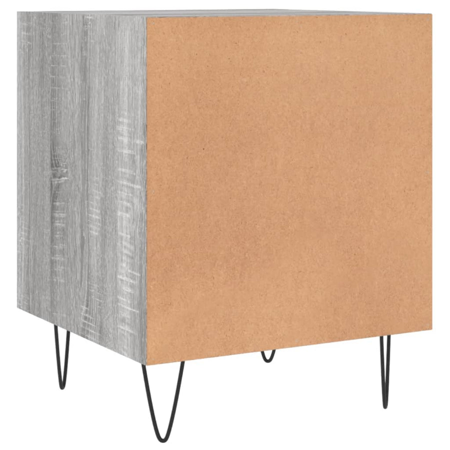 Nachtkastjes 40X40X50 Cm Bewerkt Hout Eiken 2 Grijs sonoma
