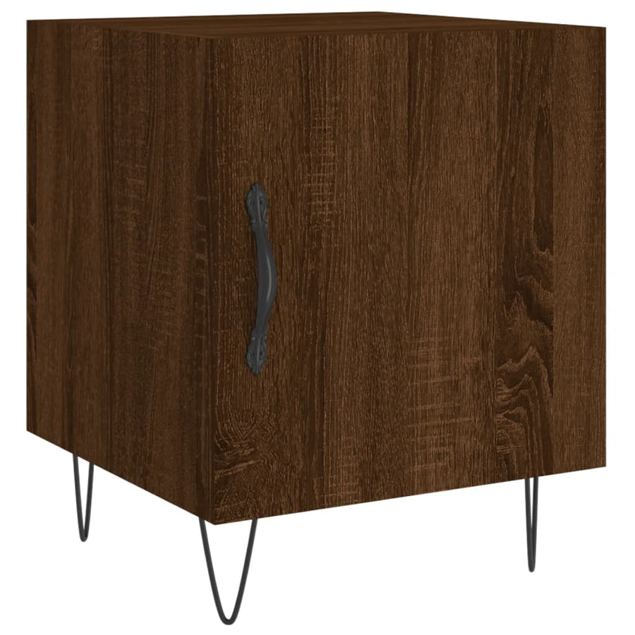 Nachtkastje 40X40X50 Cm Bewerkt Hout Bruin Eikenkleur 1 Bruineiken