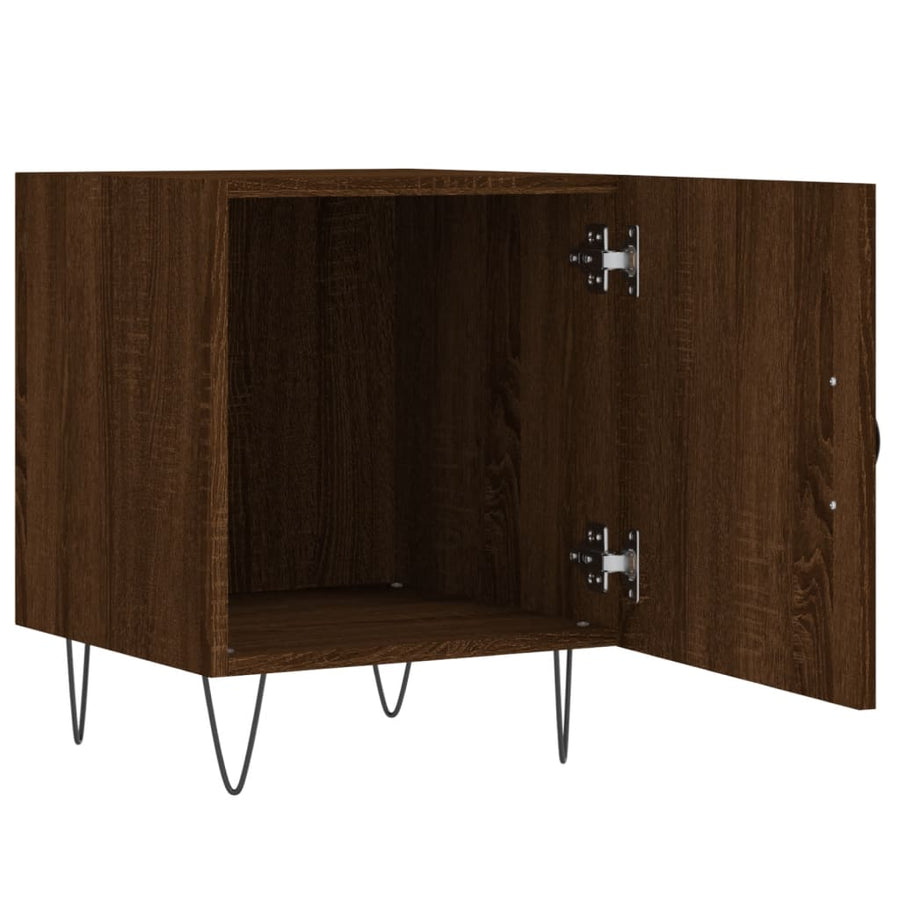 Nachtkastje 40X40X50 Cm Bewerkt Hout Bruin Eikenkleur 1 Bruineiken