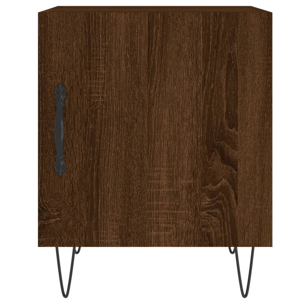 Nachtkastje 40X40X50 Cm Bewerkt Hout Bruin Eikenkleur 1 Bruineiken