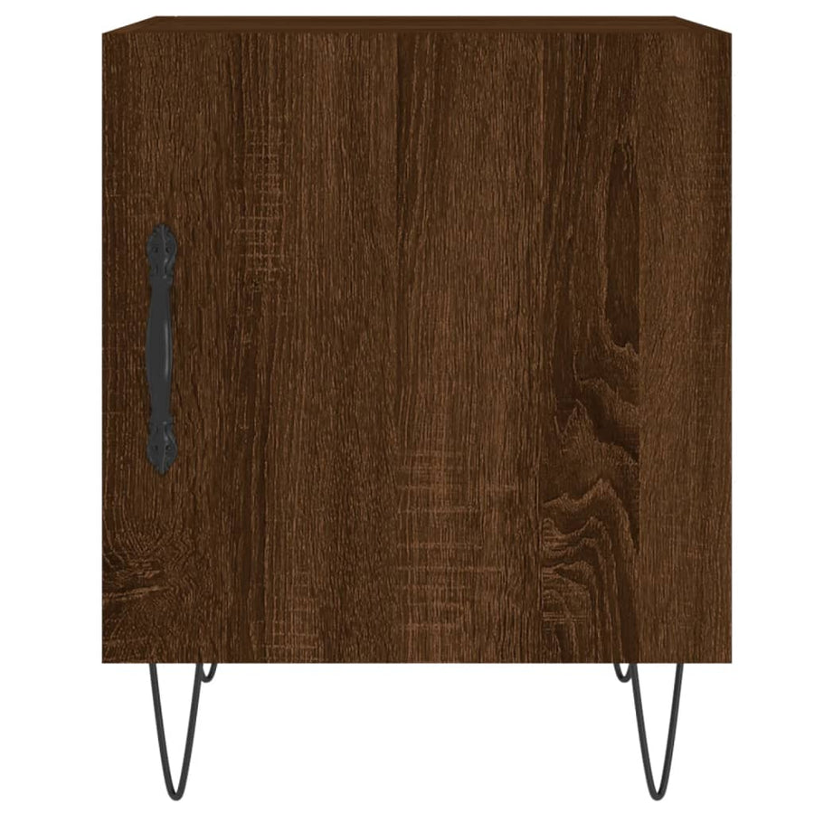 Nachtkastje 40X40X50 Cm Bewerkt Hout Bruin Eikenkleur 1 Bruineiken