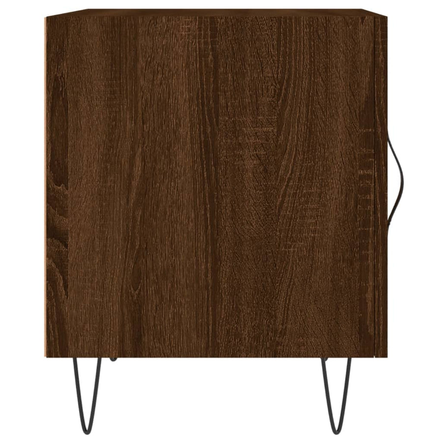 Nachtkastje 40X40X50 Cm Bewerkt Hout Bruin Eikenkleur 1 Bruineiken
