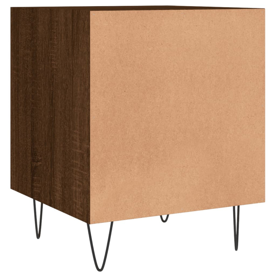 Nachtkastje 40X40X50 Cm Bewerkt Hout Bruin Eikenkleur 1 Bruineiken