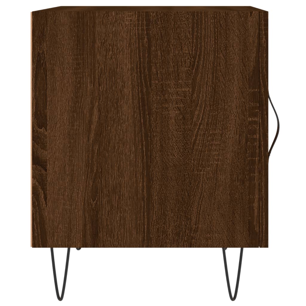 Nachtkastjes 40X40X50 Cm Bewerkt Hout Bruin Eikenkleur 2 Bruineiken
