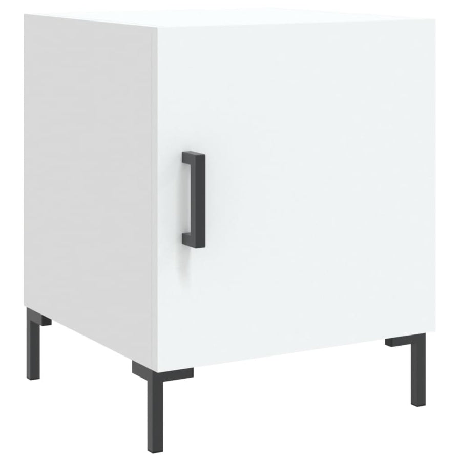 Nachtkastjes 2 St 40X40X50 Cm Bewerkt Hout Wit