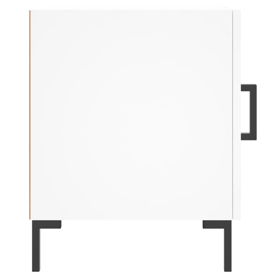 Nachtkastjes 2 St 40X40X50 Cm Bewerkt Hout Wit