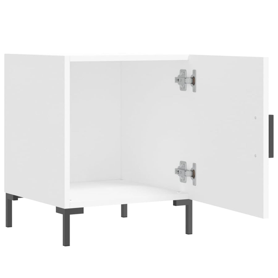 Nachtkastjes 2 St 40X40X50 Cm Bewerkt Hout Wit