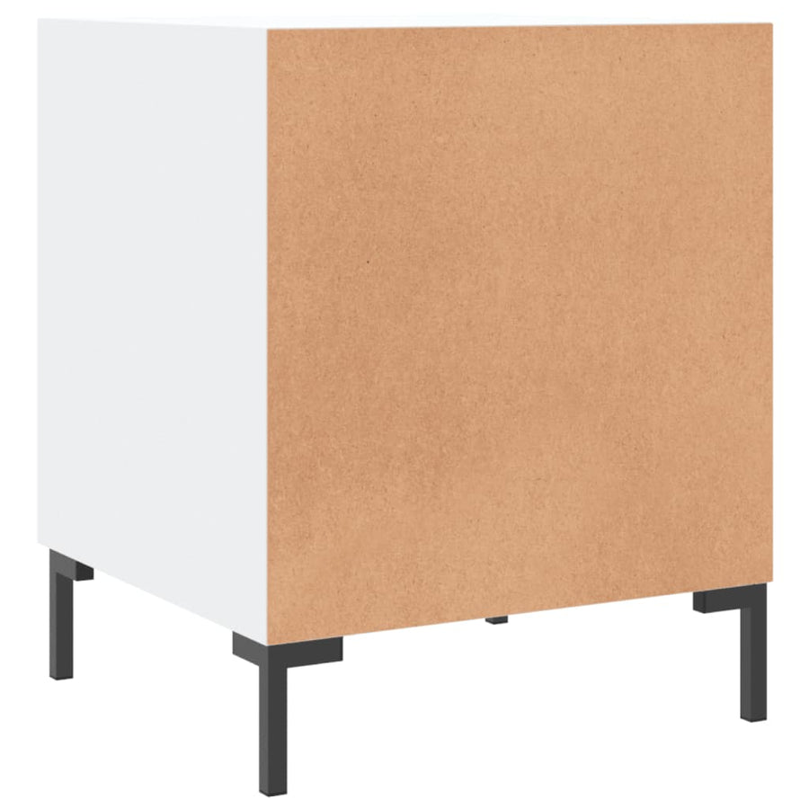 Nachtkastjes 2 St 40X40X50 Cm Bewerkt Hout Wit
