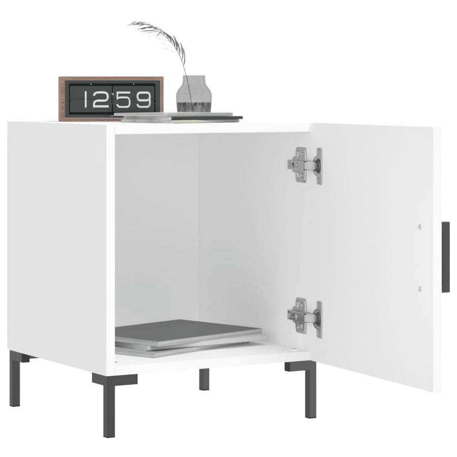 Nachtkastjes 2 St 40X40X50 Cm Bewerkt Hout Wit